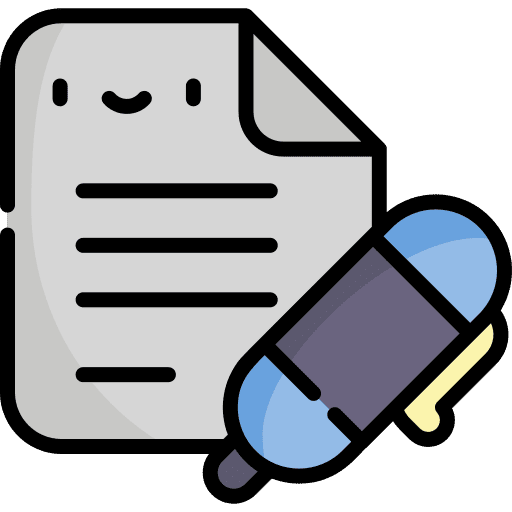Contract education contract certificate icon