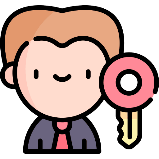 Key person people key permissions icon