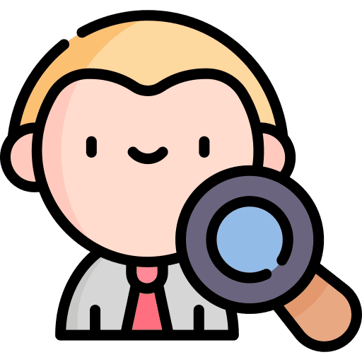 Recruiter employment magnifying glass talent icon