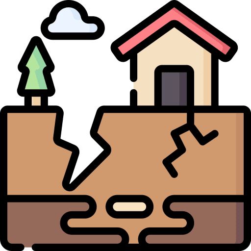 Earthquake disaster natural disaster ground icon