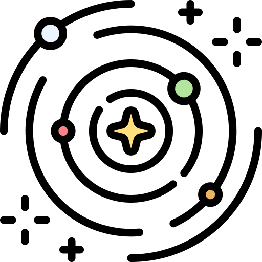 Milky way galaxy education space icon