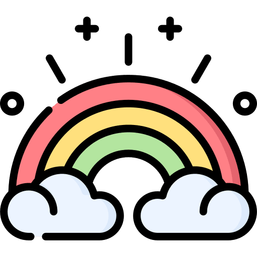 Rainbow climate meteorology cloud icon