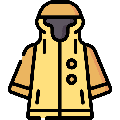 Raincoat fashion winter jacket clothing icon