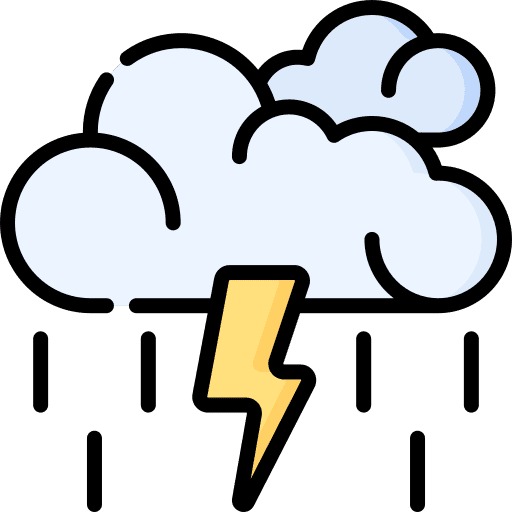 Storm thunder cloud thunderbolt icon