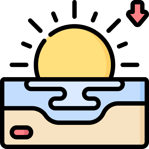 Sunset weather holidays sea icon