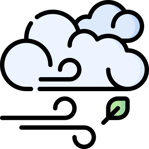Windy sky meteorology weather icon