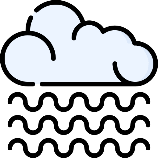 Foggy cloudy weather rain icon