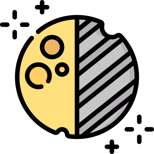 Half moon moon meteorology night icon