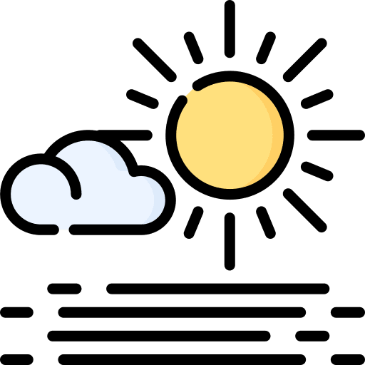 Haze forecast meteorology sunrise icon