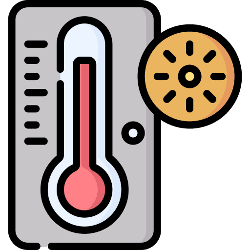 Hot temperature climate warm hot temperature icon