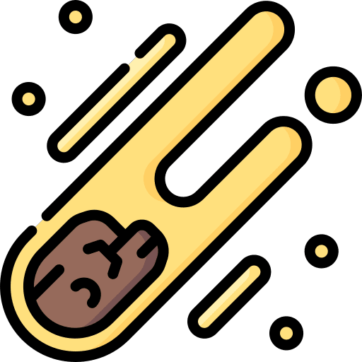Meteor meteor education space icon
