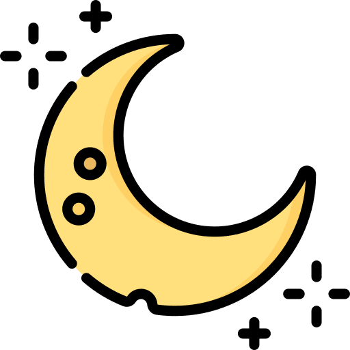 Moon half moon moon weather icon