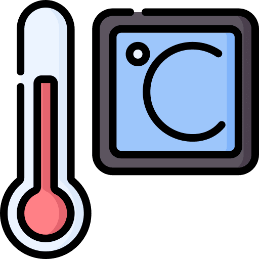 Thermometer degree celsius mercury icon