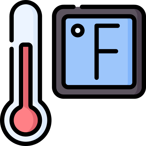 Thermometer forecast temperature degrees icon