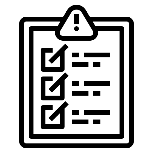 Check list management risk work order icon