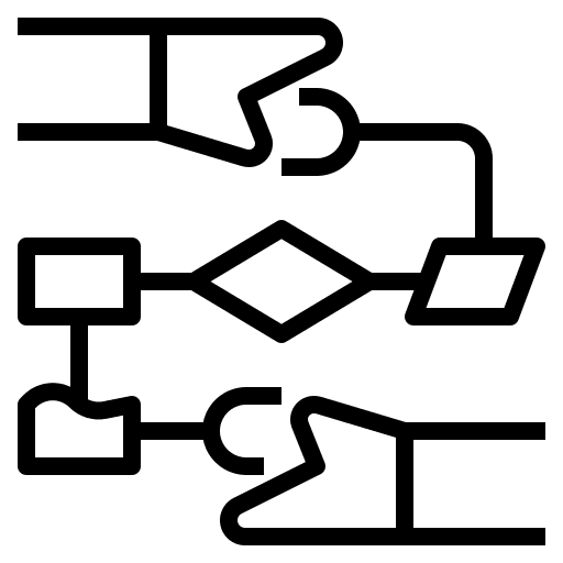 Flowchart planning workflow risk icon