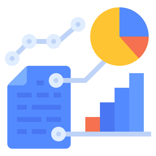 Research crisis management graph business and finance icon