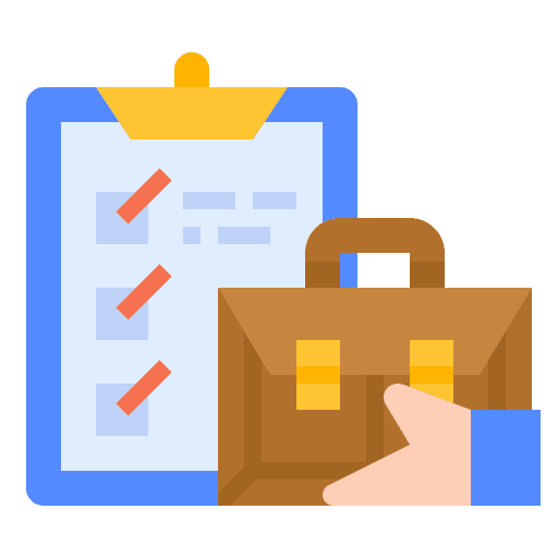 Check list risk criteria evaluate icon