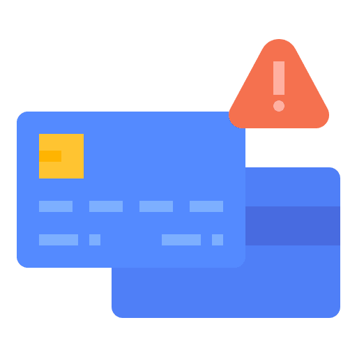 Credit card risk business borrow icon