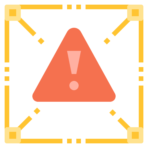 Margin dangerous crisis warning sign icon