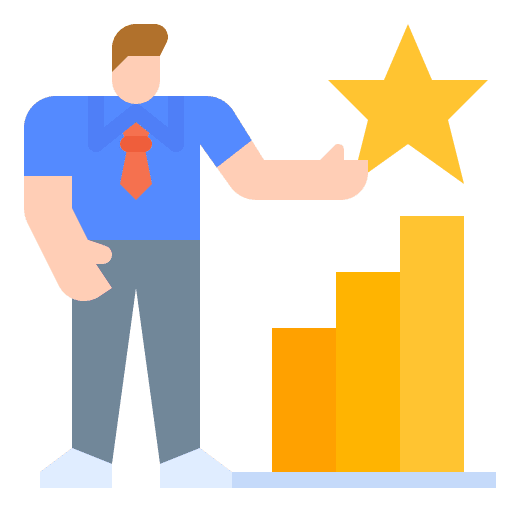 Review management business and finance people icon