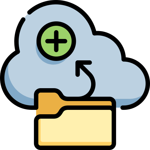 Backup copy networking files and folders server icon