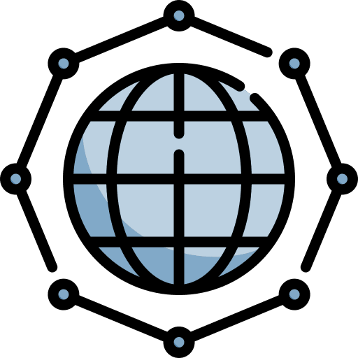 Internet seo and web world wide global network icon