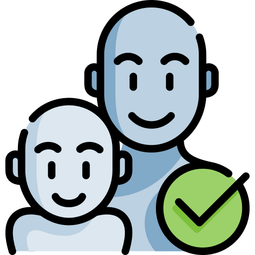 Parental control security kid age icon