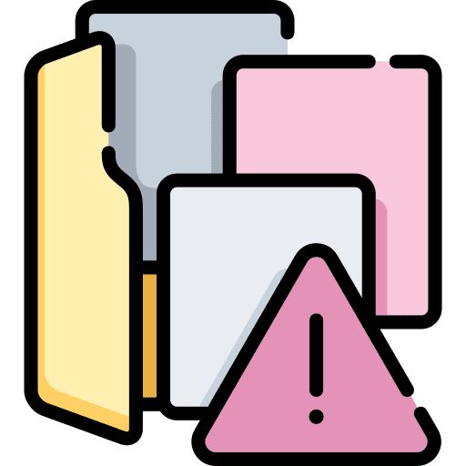 Security breach lock folder file icon