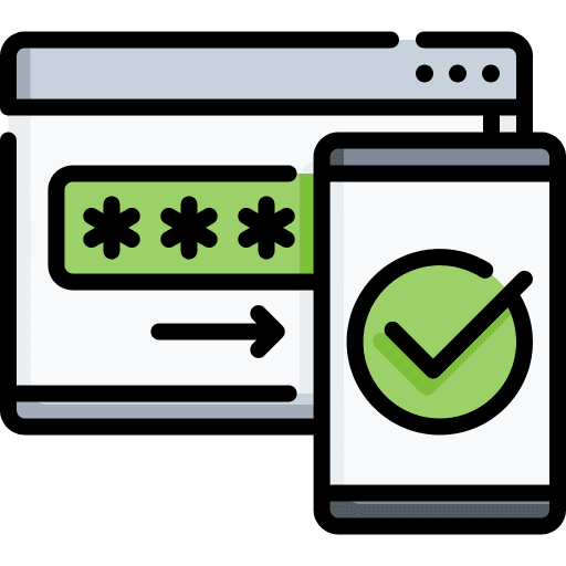 Verification password computer security icon