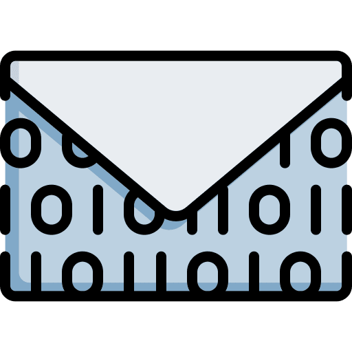 Mail protection secure locked icon