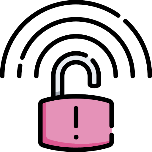 Padlock warning sign padlock network icon