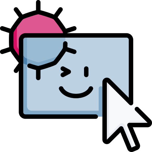 Virus dangerous security computing icon