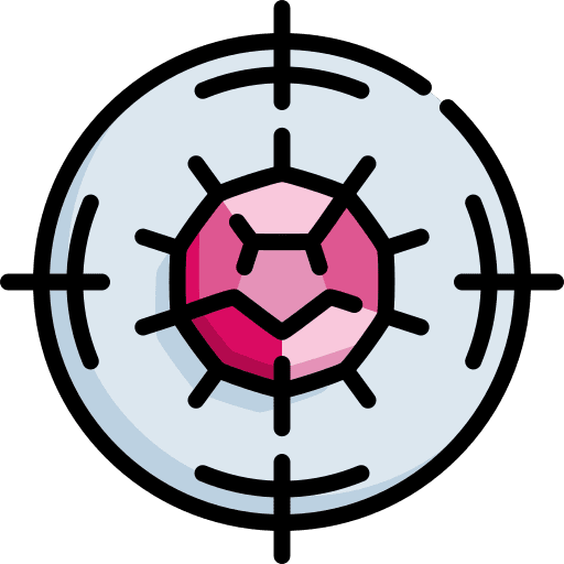 Virus scan virus virus scan loupe icon