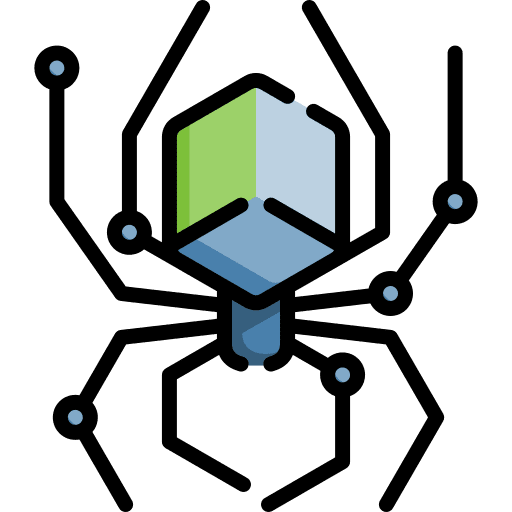 Web crawler malware ui crawler icon