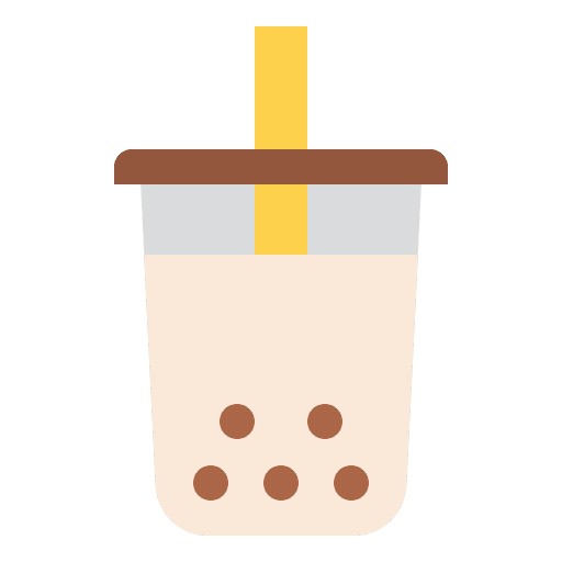 Bubble tea ice tea drinking take away icon