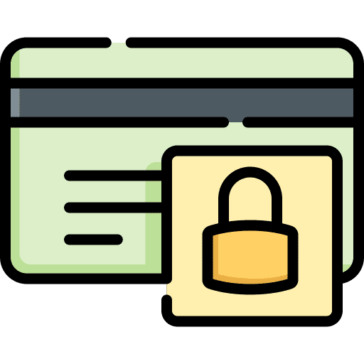 Credit card secure money banking icon