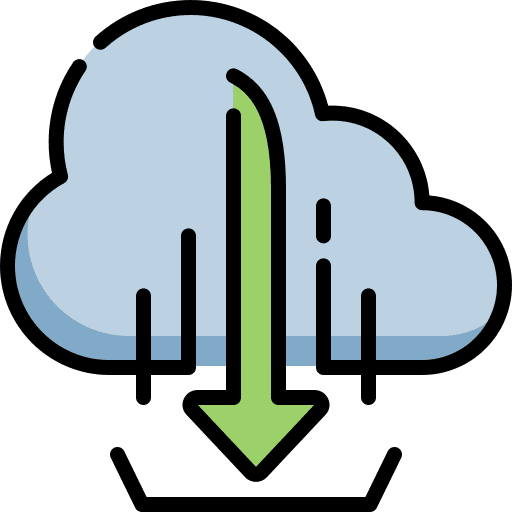 Download cloud data electronics multimedia option icon
