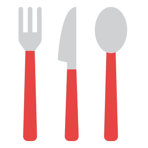Eating spoon metal fork icon