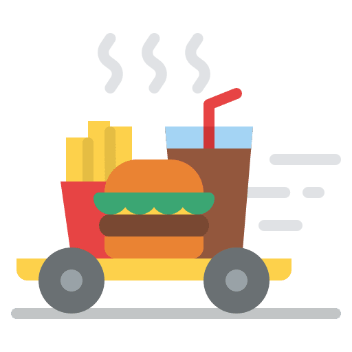 Fast delivery fast food shipping and delivery fast delivery icon