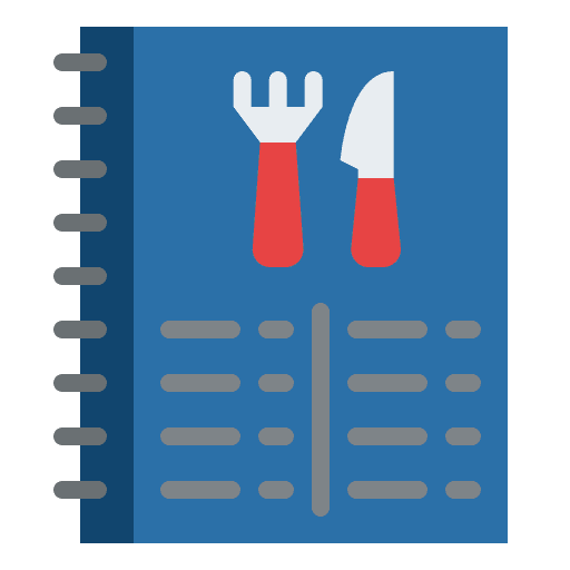 Menu food and restaurant menu list icon