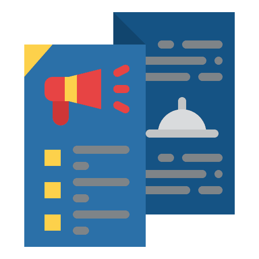 Promotion food delivery menu food service icon