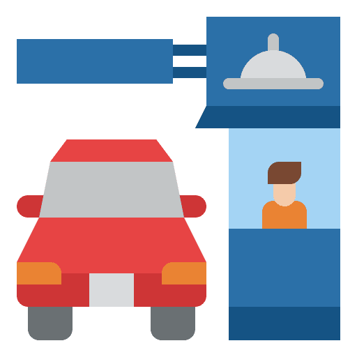 Drive thru drive thru food delivery food icon