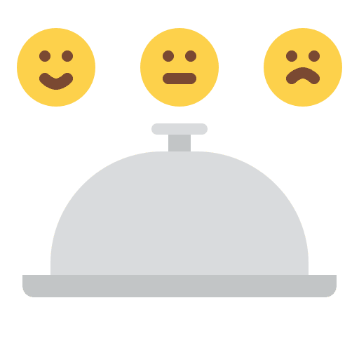 Rating food delivery food and restaurant rating icon