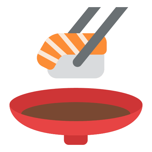 Sushi japanese salmon fish icon