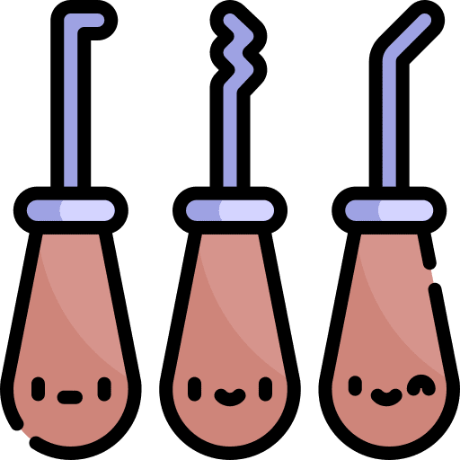 Lockpick tools and utensils security secure icon