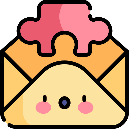 Puzzle envelope communication solution icon