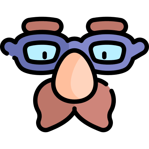 Costume carnival moustache eyeglasses icon
