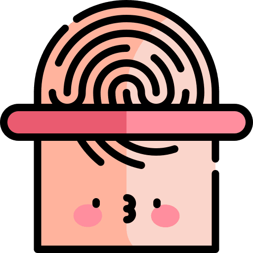 Fingerprint miscellaneous detective security icon