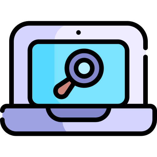 Laptop search multimedia laptop icon